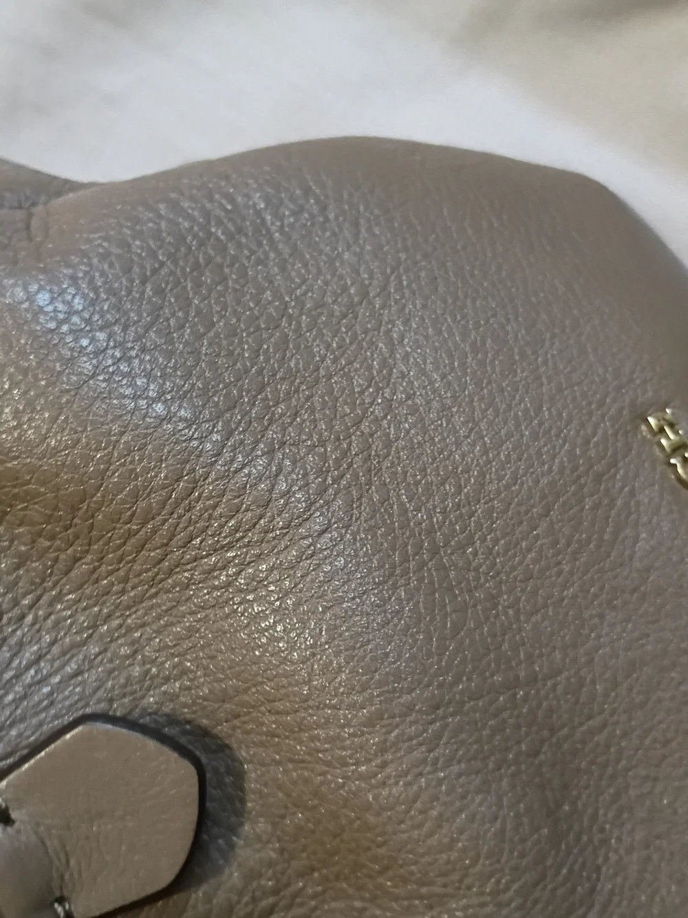 Coach Taupe Leather Shoulder Bag - Women's Handbag